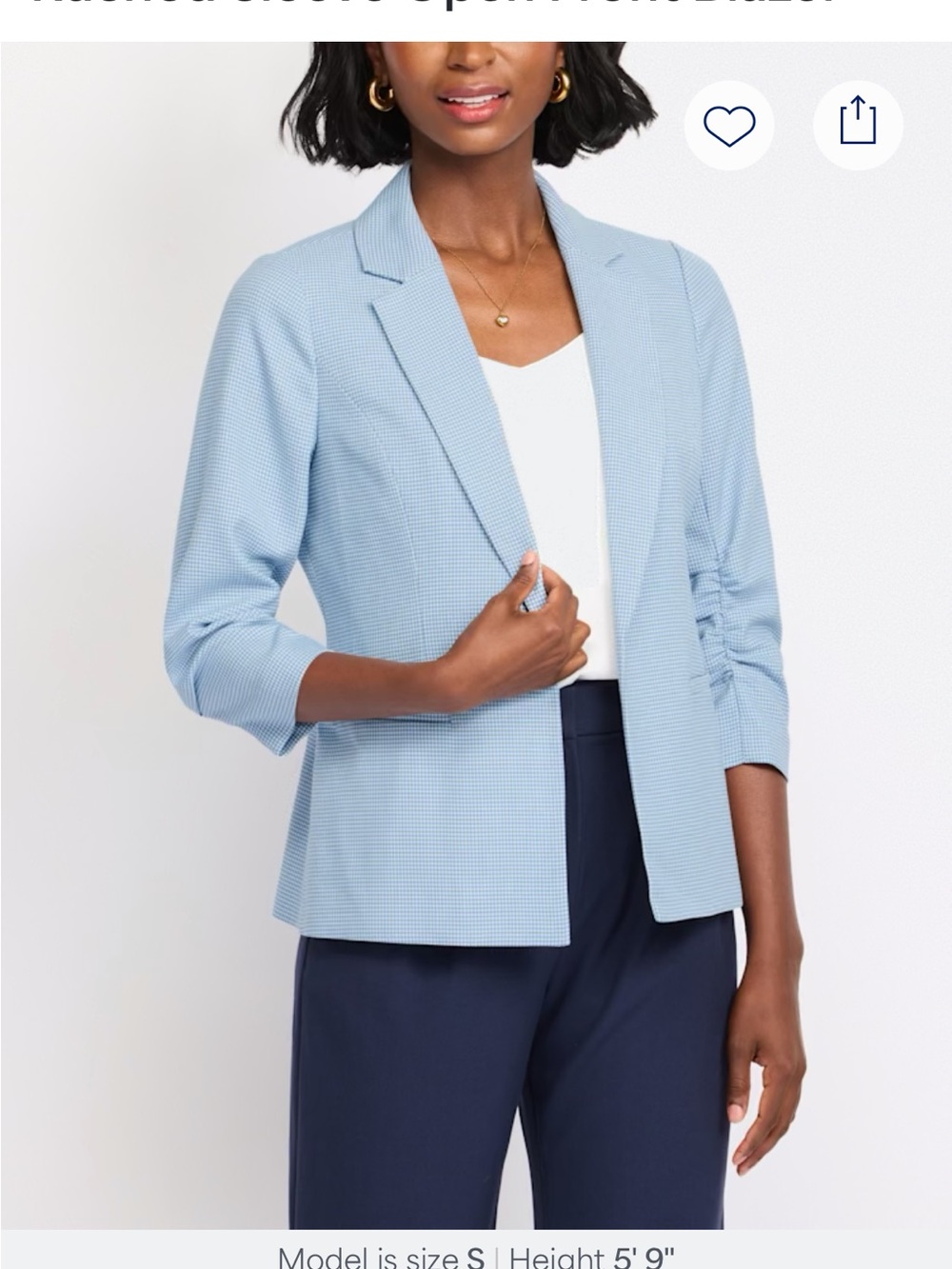 41 Hawthorn Light Blue Open-Front Blazer